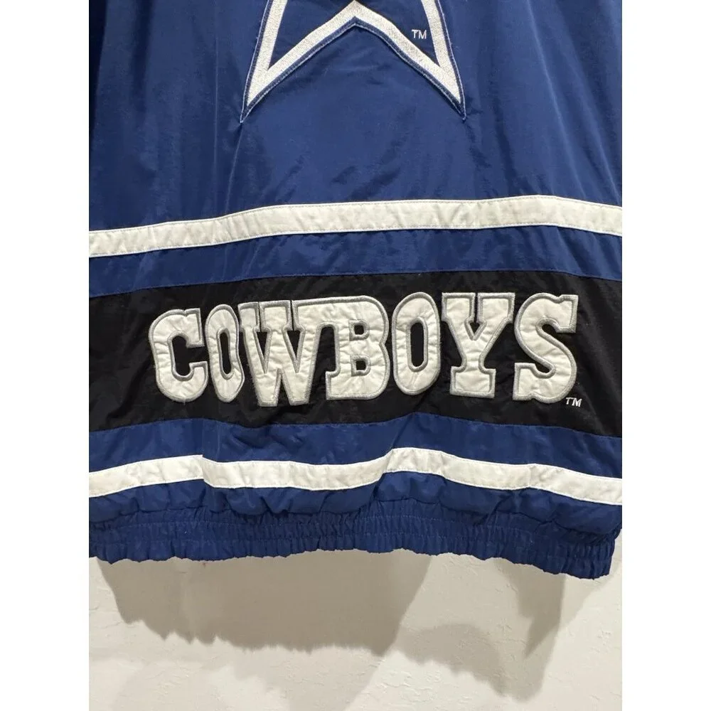 Dallas Cowboys 90s APEX puffer STARS jacket JERRY M blue white NFL Pro Line vtg